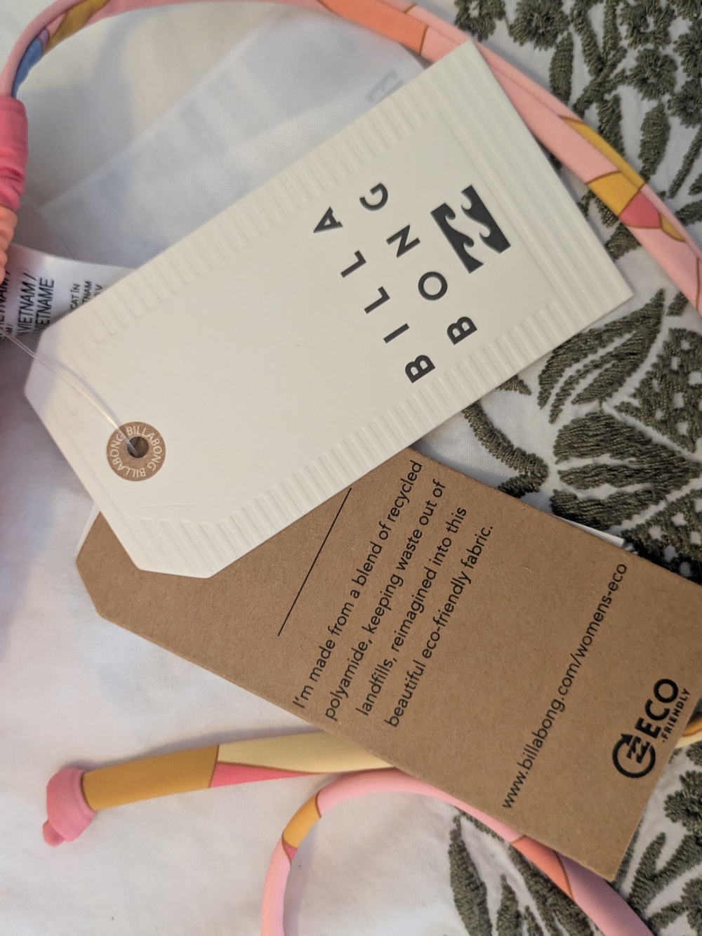 Billabong Floral Pink Women's Bikini Bottom & Top - Picture 6 of 6